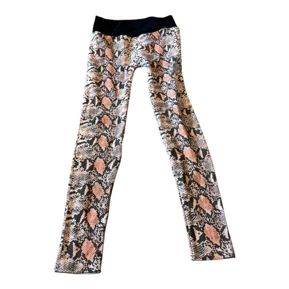 Nikibiki Pink & Gray Patterned Leggings Size OS - Picture 2 of 4